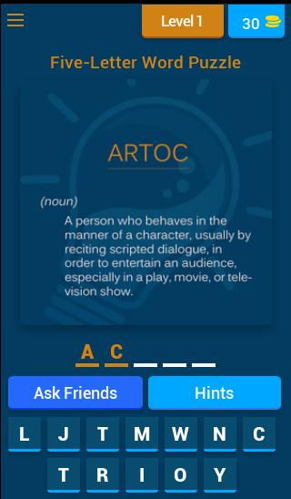 Five-Letter Word Puzzle