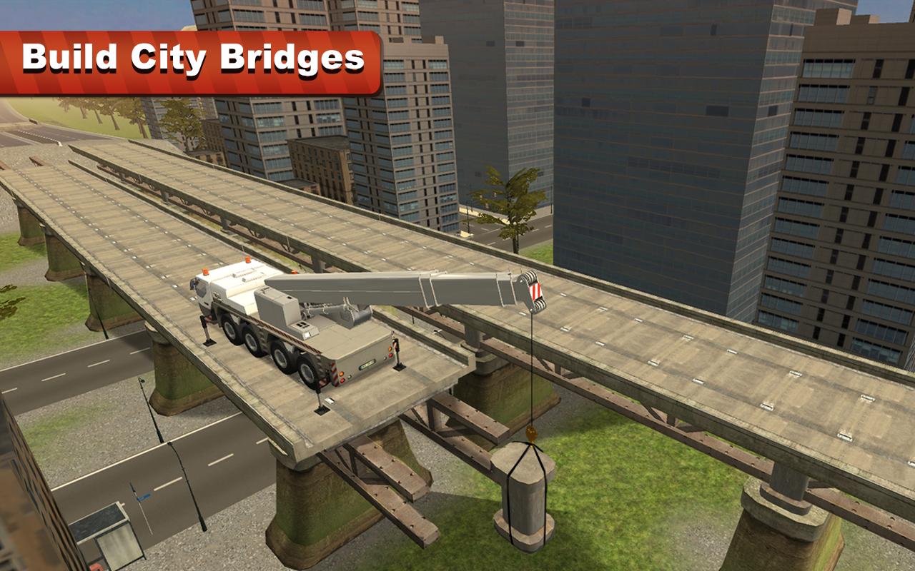 Bridge Construction Crane Sim