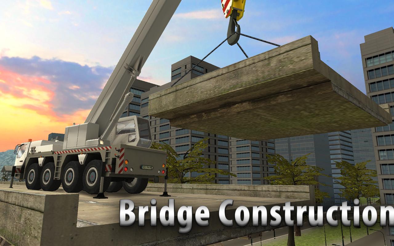 Bridge Construction Crane Sim