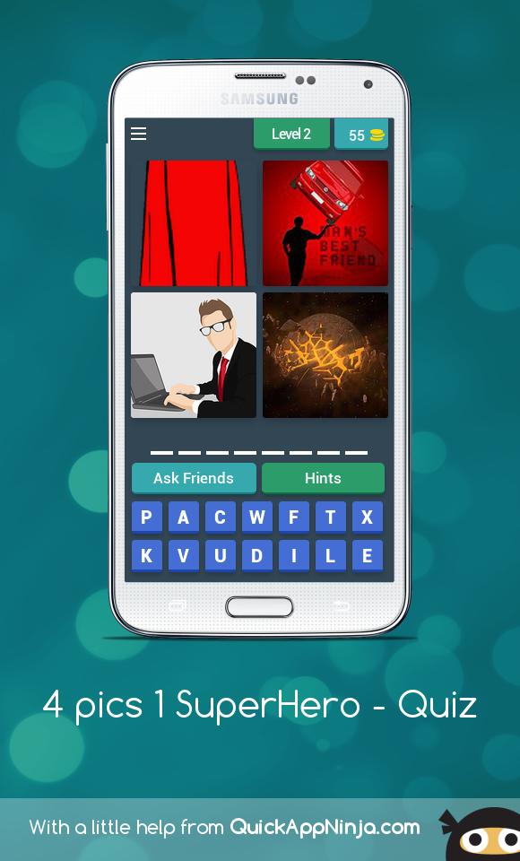 4 pics 1 superhero - Quiz