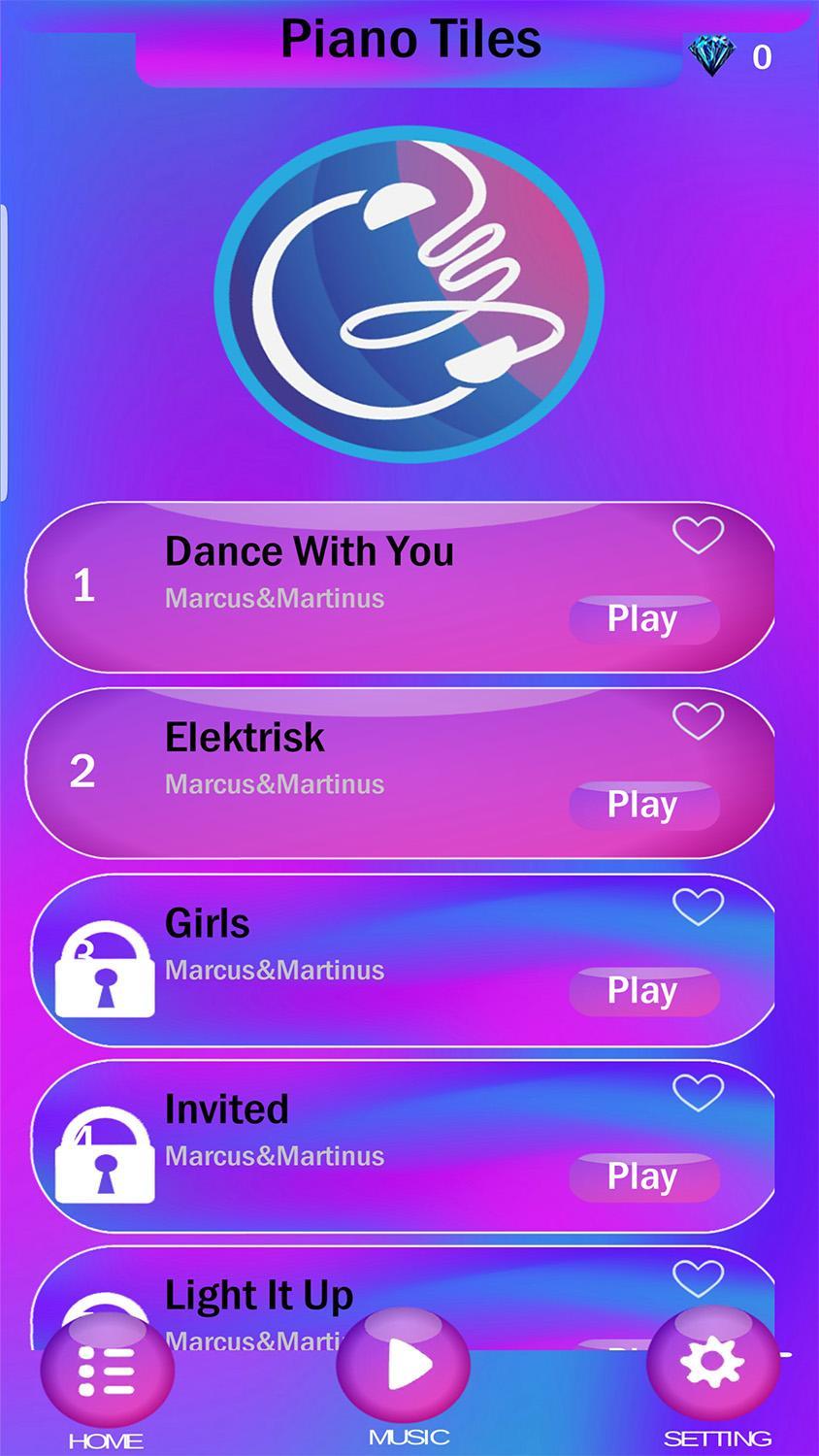 Marcus & Martinus Piano Tiles Game